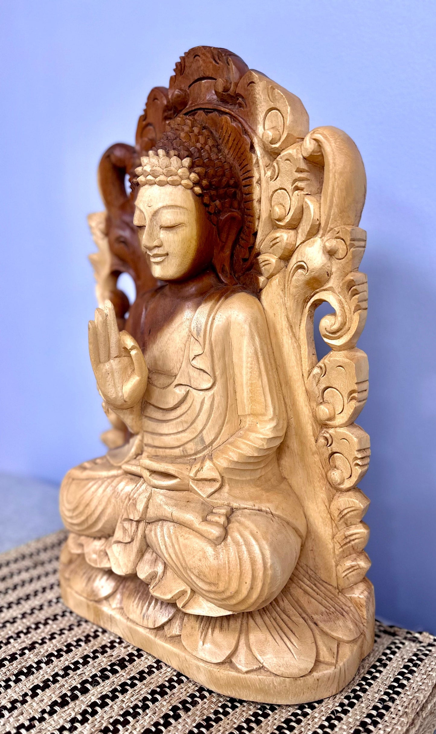 Medium Wood Buddha - Restoration Oak