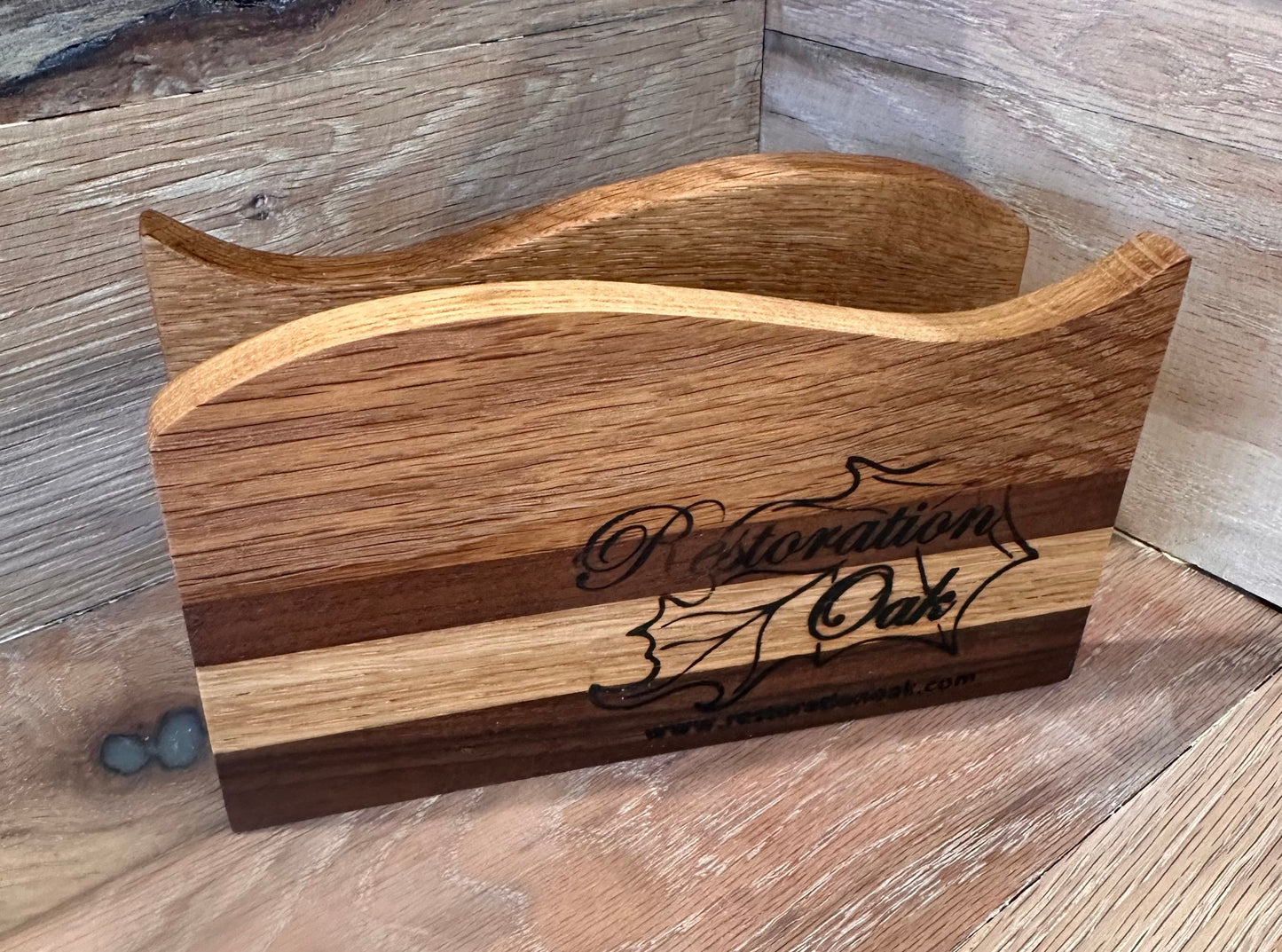 Wood Napkin Holder - Restoration Oak