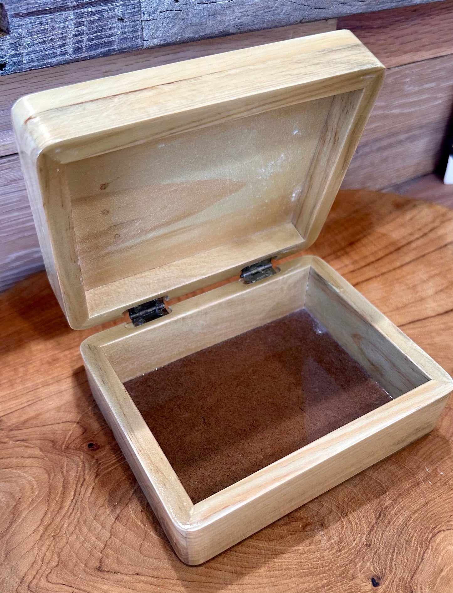 Jewelry Box-Pressed Flowers - Restoration Oak