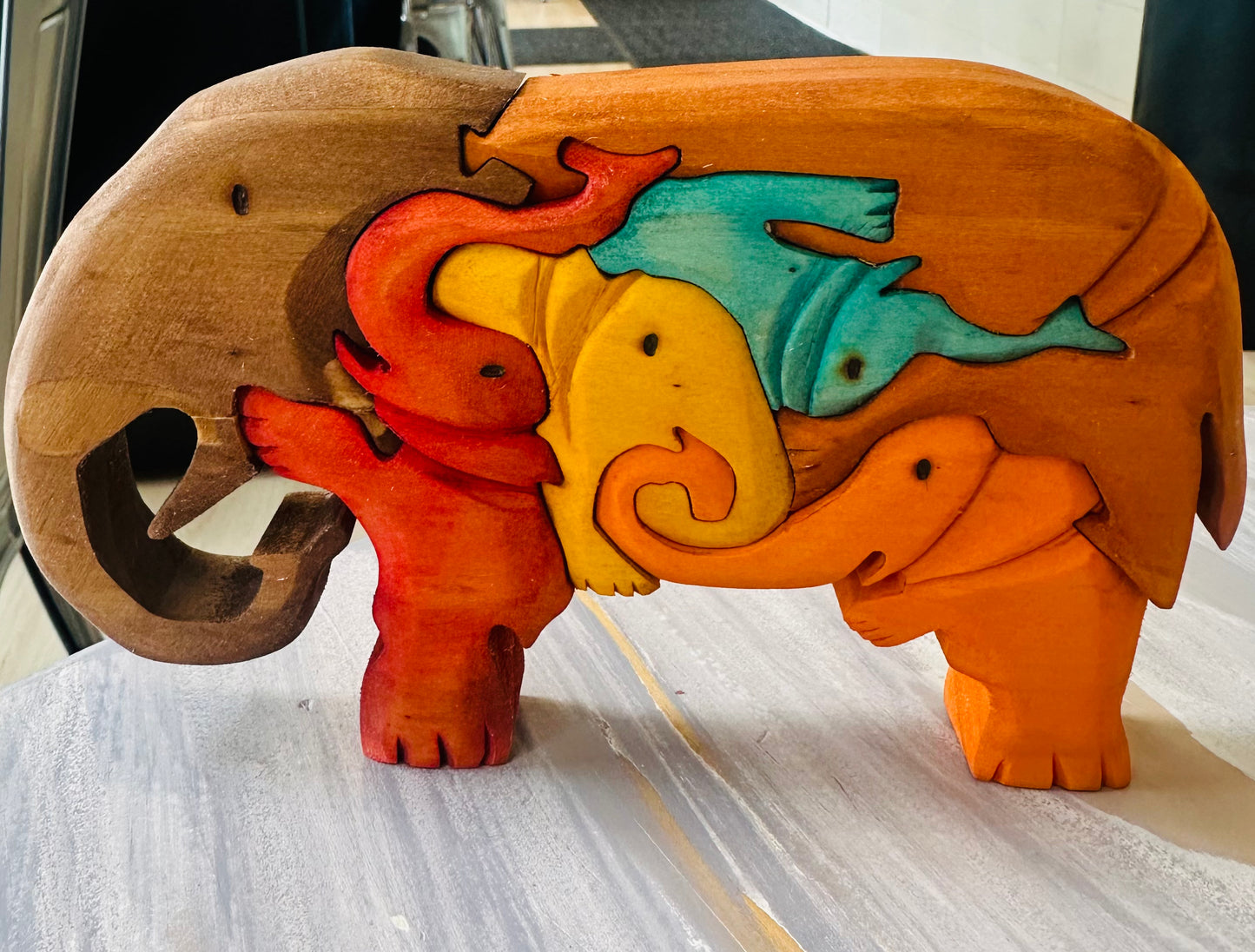 Elephant Puzzle - Restoration Oak
