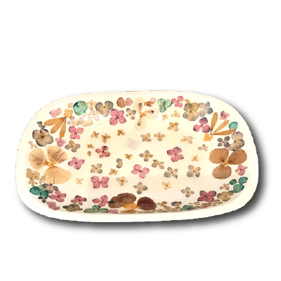 Pressed Flowers Large Oval