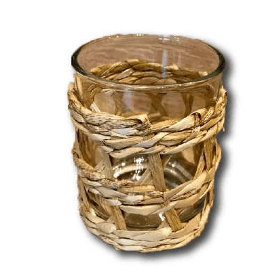 Seagrass Wrapped Glass