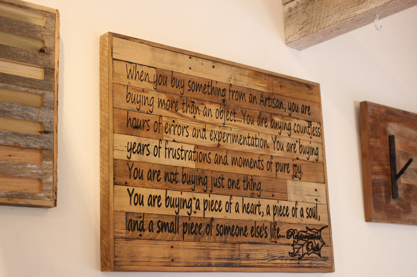 The Artisan's Story Wall Mount - Restoration Oak