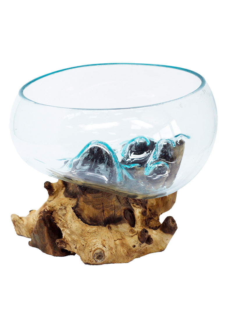 Molten Glass Fruit Bowl - Restoration Oak