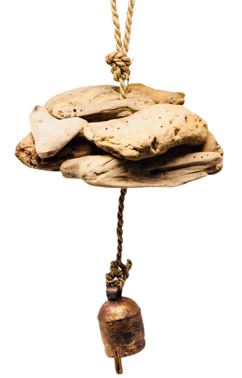 Driftwood Bell Wind Chime - Restoration Oak