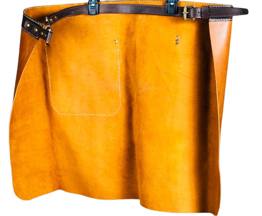 Handcrafted Leather Compass Hald Apron 