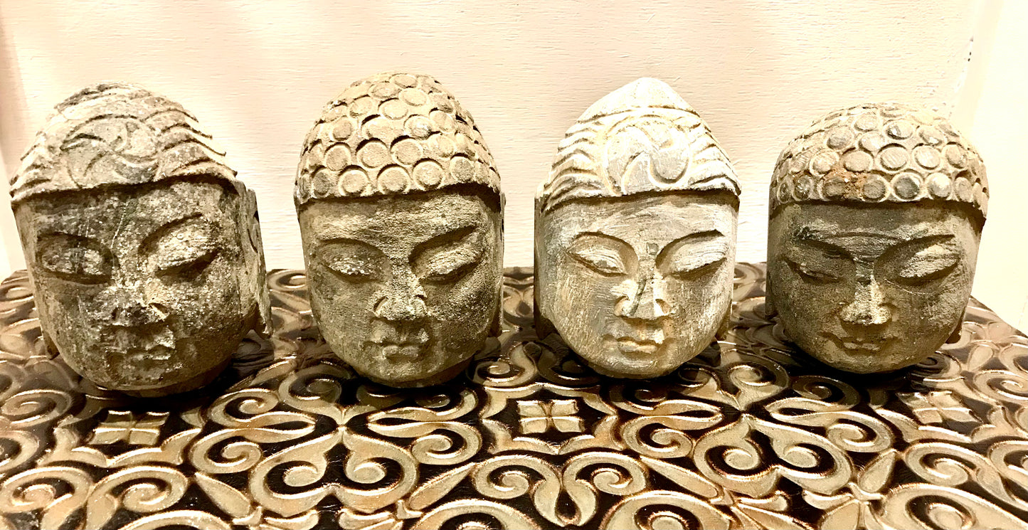 Stone Buddha Head - Restoration Oak