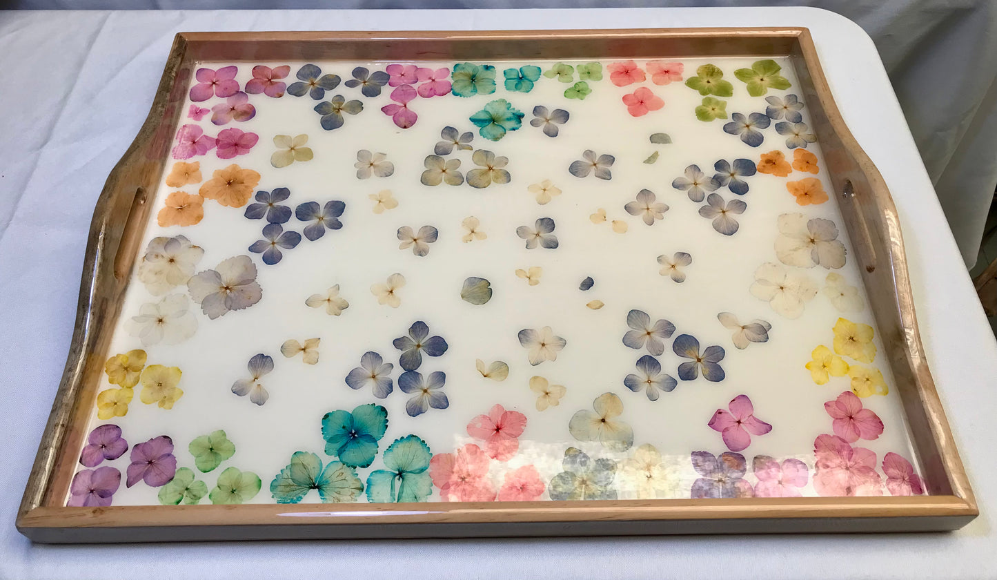 Tray-Pressed Flowers - Restoration Oak