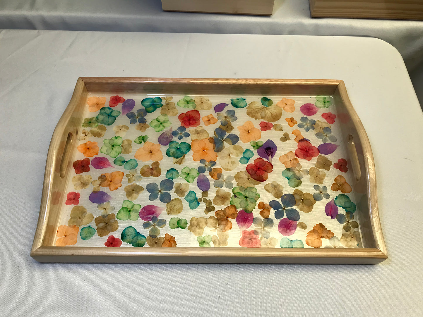 Tray-Pressed Flowers - Restoration Oak