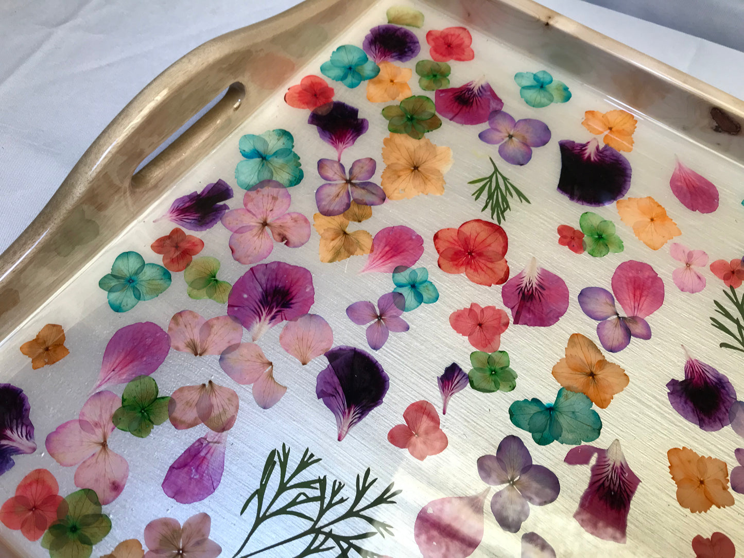 Tray-Pressed Flowers - Restoration Oak