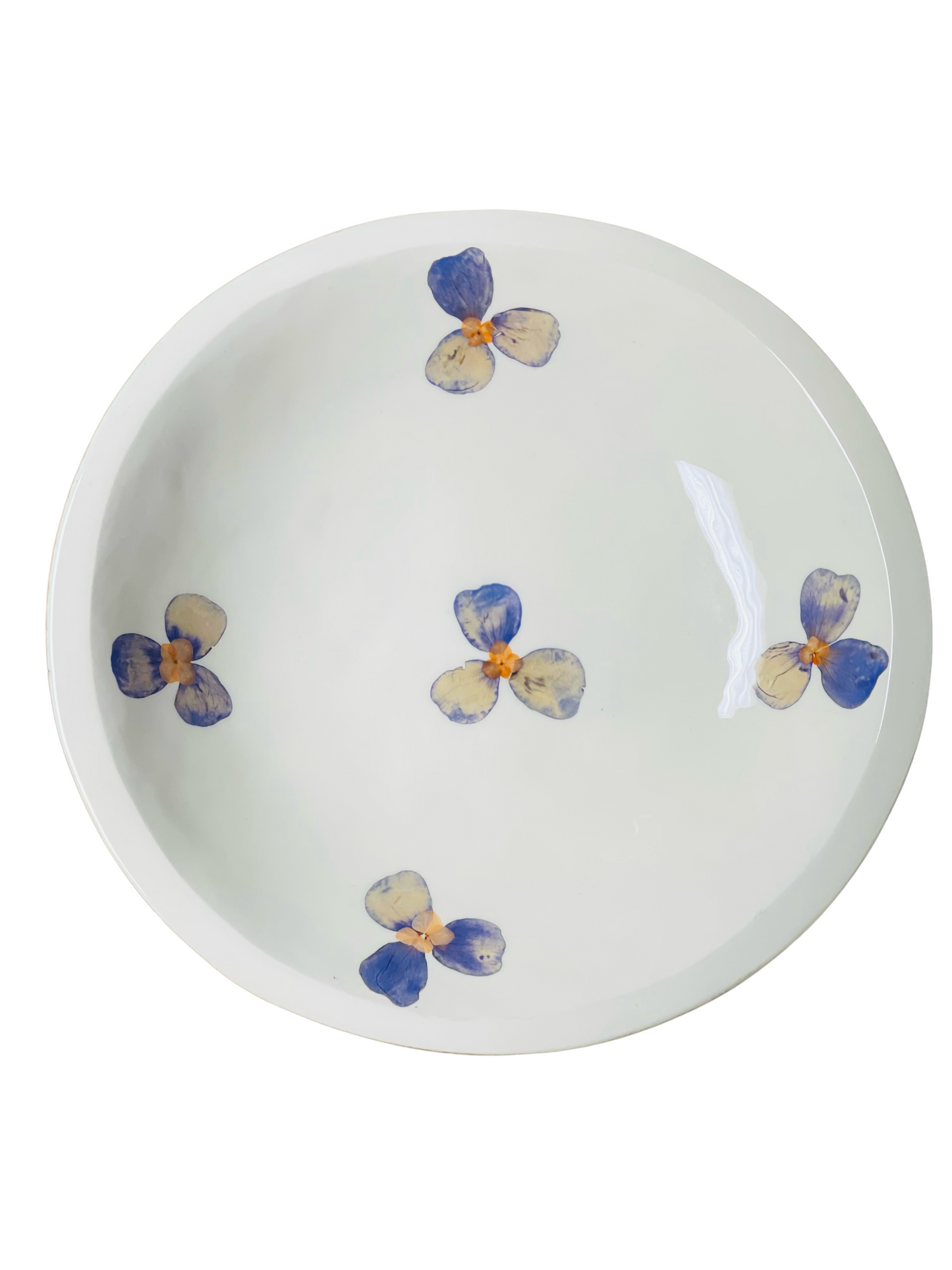 Medium Round Platter-Pressed Flowers - Restoration Oak