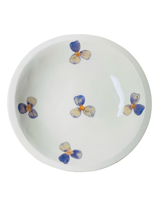 Medium Round Platter-Pressed Flowers - Restoration Oak