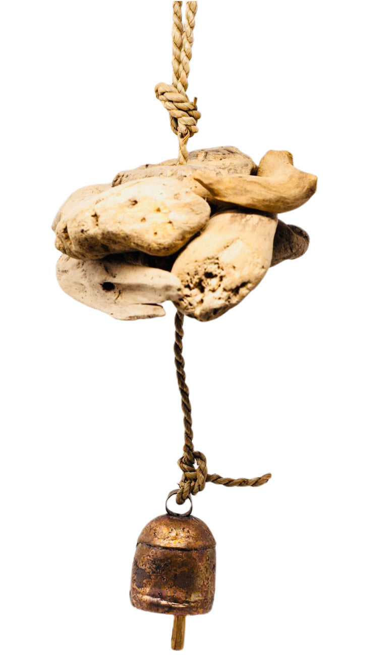 Driftwood Bell Wind Chime - Restoration Oak
