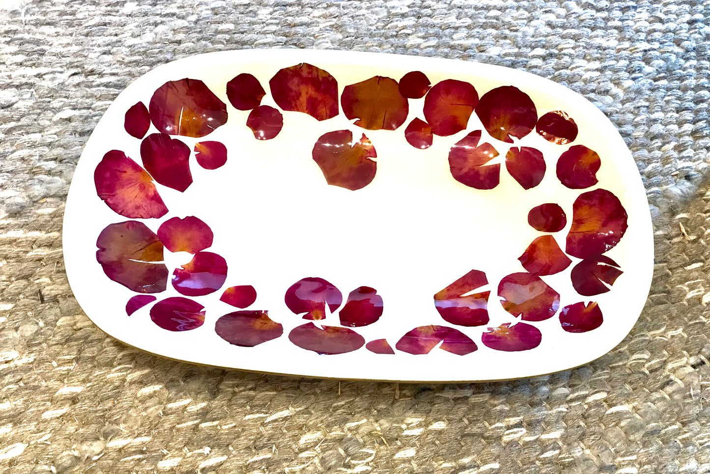 Pressed Flower Oval Platter - Restoration Oak