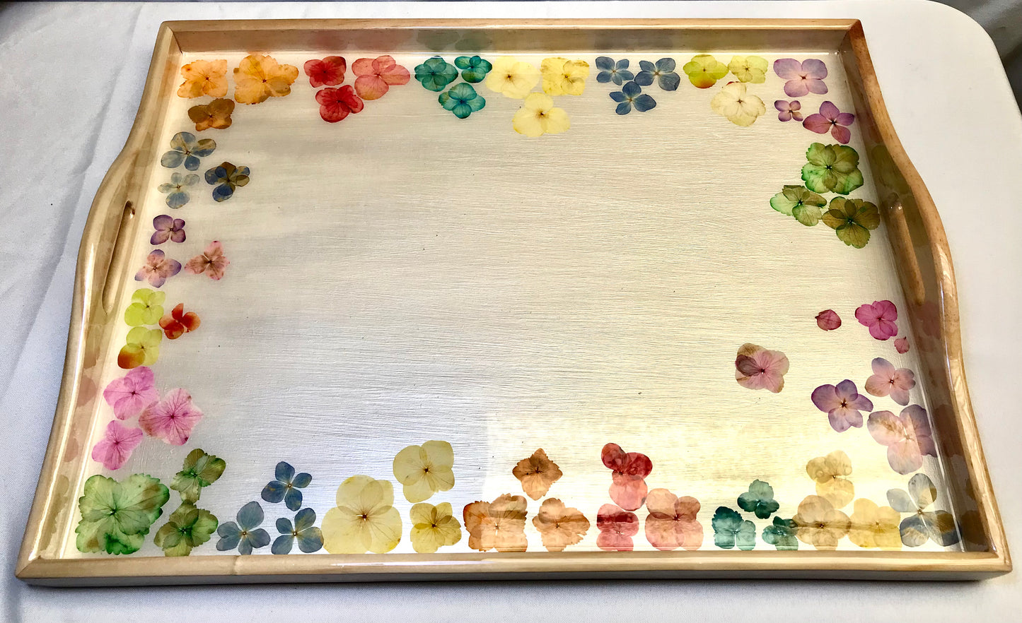 Tray-Pressed Flowers - Restoration Oak