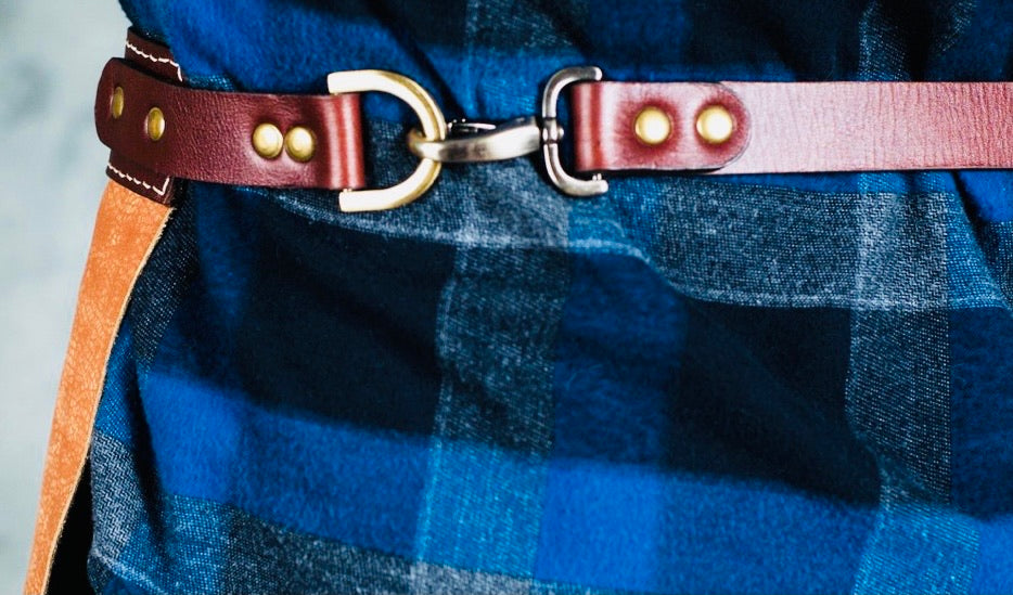 Suede & Leather Compass Half Apron