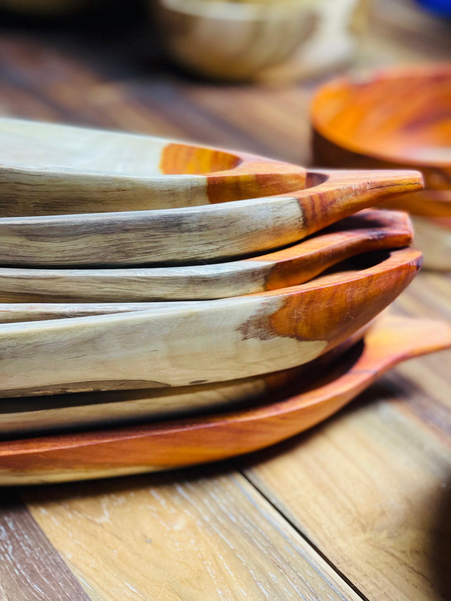 Orange Wood Canoes from Colombia - Restoration Oak