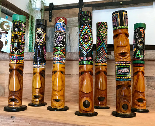 Bamboo Totem Incense Holder - Restoration Oak