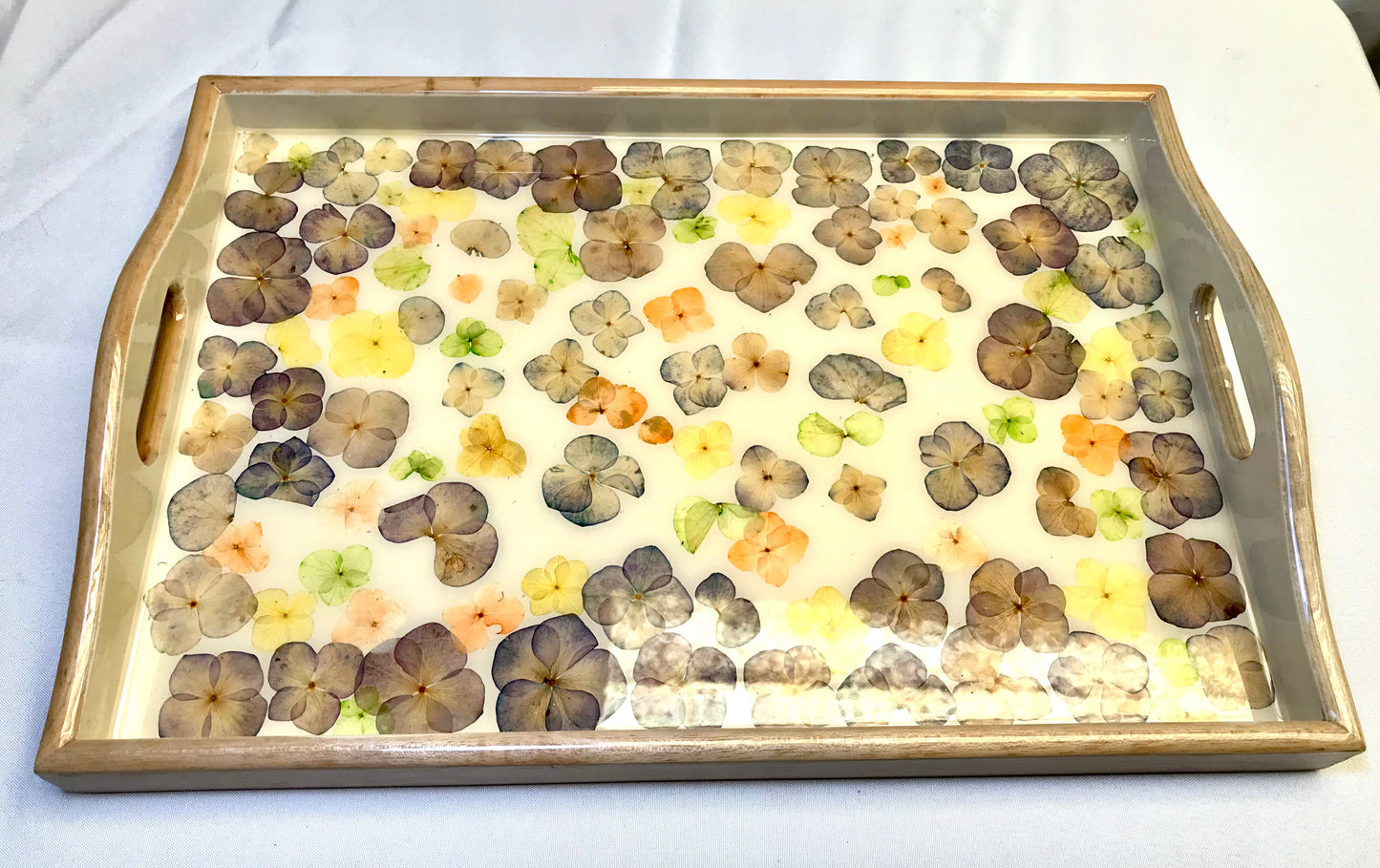 Tray-Pressed Flowers - Restoration Oak