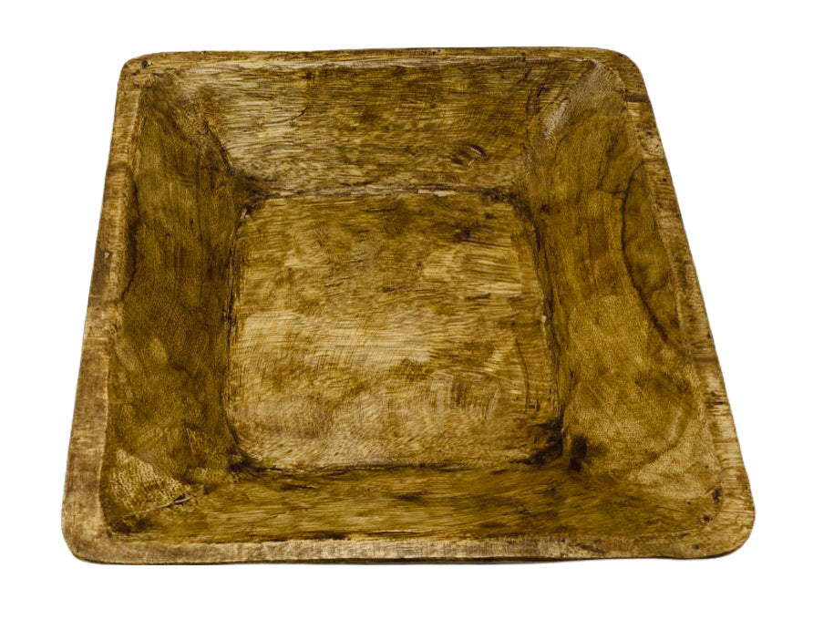 Square Wooden Bowl - Restoration Oak