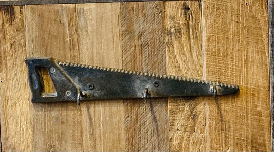 Vintage Saw 3 Piece Rack in Brown - Restoration Oak