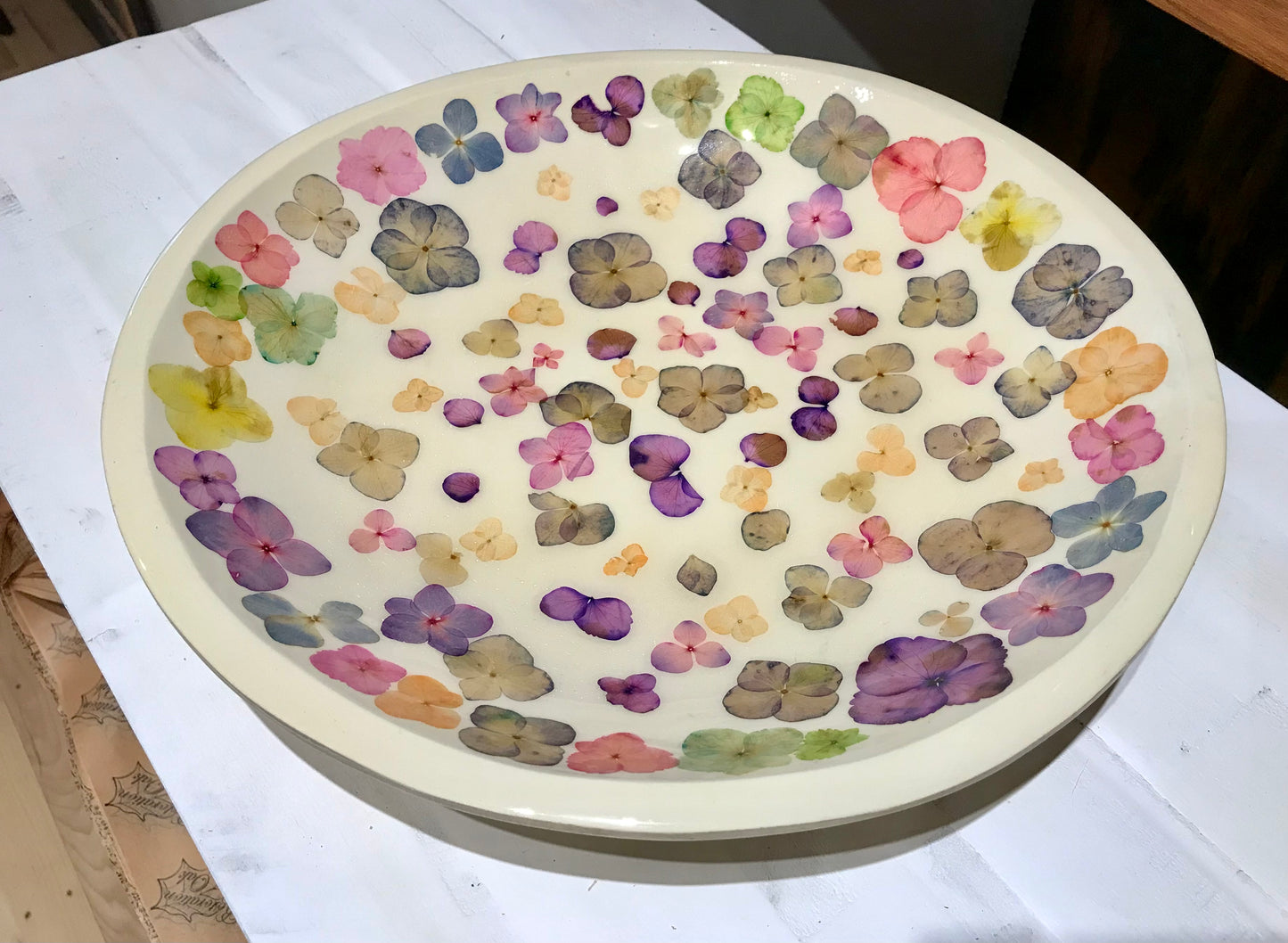 Pressed Flower Bowl - Restoration Oak