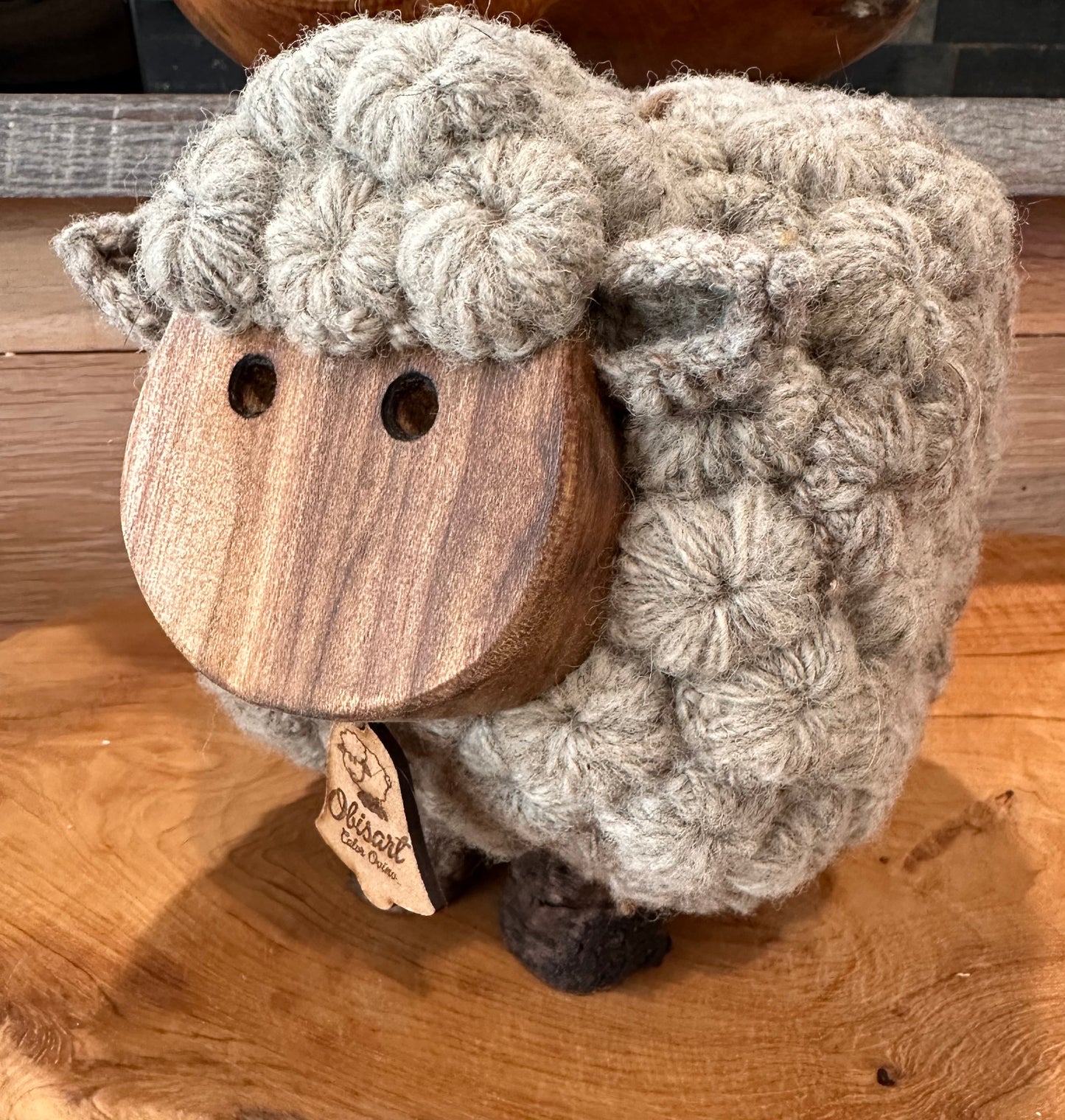 Wool Sheep Holders - Restoration Oak