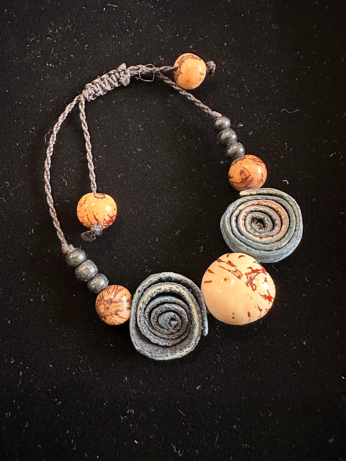 Tagua and Orange Peel Bracelet - Restoration Oak