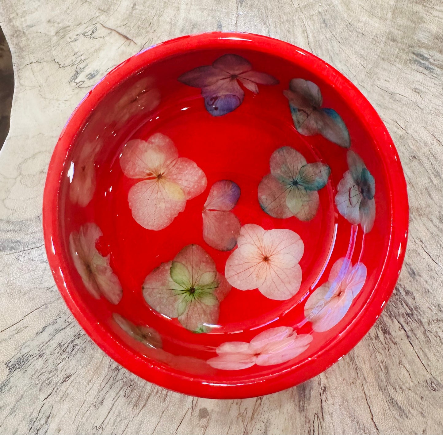 Candy Dish-Pressed Flower - Restoration Oak