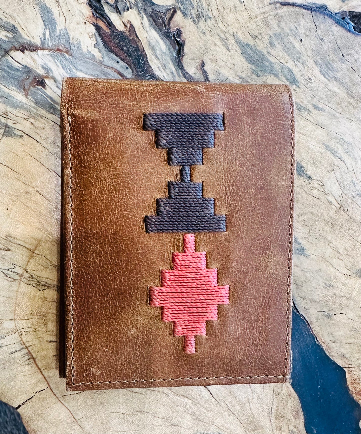 Embroidered Wallet - Restoration Oak