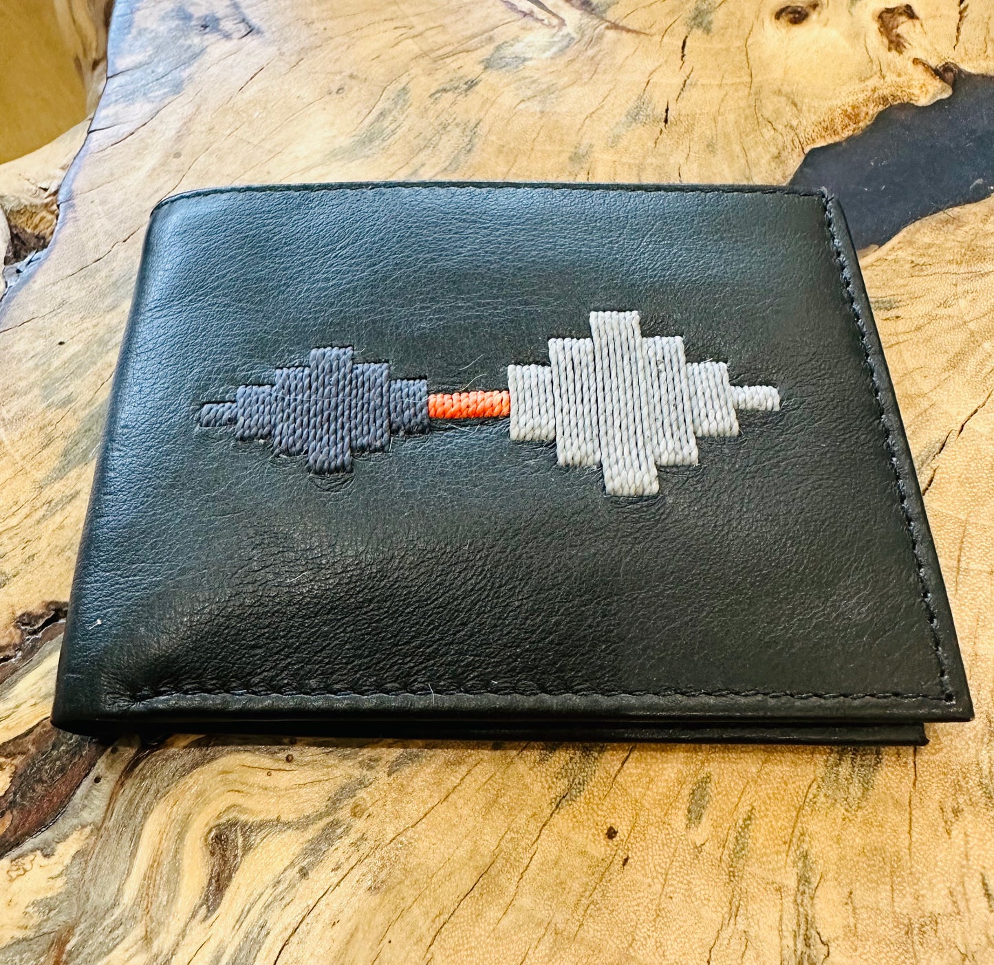 Embroidered Wallet - Restoration Oak