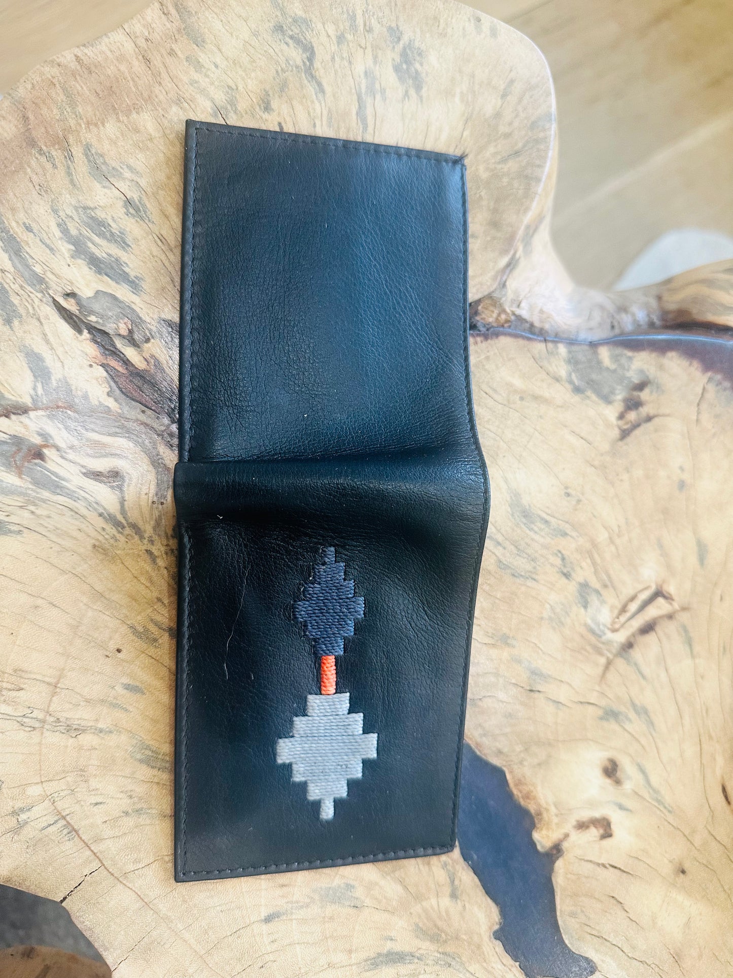 Embroidered Wallet - Restoration Oak