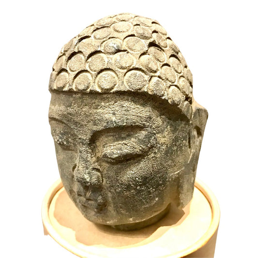Stone Buddha Head - Restoration Oak