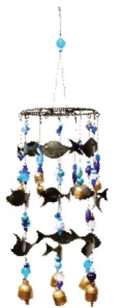 Swimming with the Fishes Wind Chime - Restoration Oak