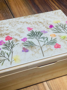Storage Box-Pressed Flowers - Restoration Oak