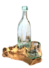 Load image into Gallery viewer, Molten Glass Whiskey Decanter &amp; Glass - Restoration Oak