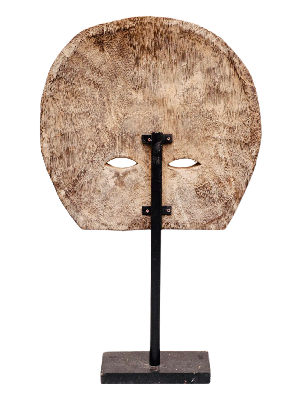 Carved Tribal Half Face Mask - Restoration Oak