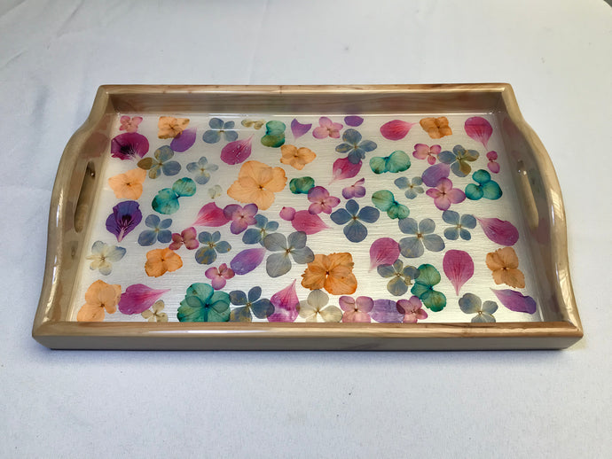 Tray-Pressed Flowers - Restoration Oak