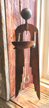 Load image into Gallery viewer, Angel Wall Candle Holders with Glass Tear Drop - Restoration Oak
