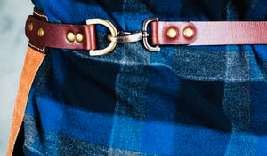Suede & Leather Compass Half Apron 