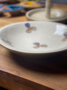 Medium Round Platter-Pressed Flowers - Restoration Oak