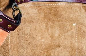 Handcrafted Suede & Leather Compass Half Apron 