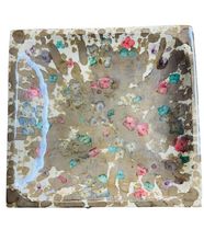 Load image into Gallery viewer, Extra Large Square Platter-Pressed Flowers - Restoration Oak