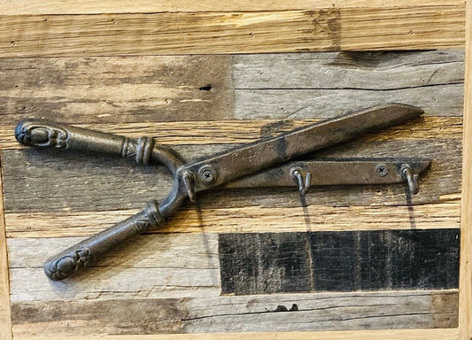 Vintage Scissor 3 Piece Rack - Restoration Oak