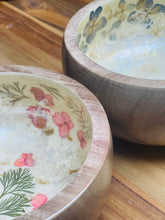 Load image into Gallery viewer, Metallic Decorative Bowl-Pressed Flowers - Restoration Oak